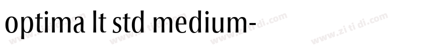 optima lt std medium字体转换